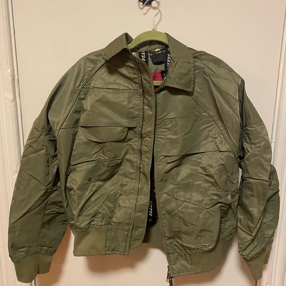 Kith Army Green Bomber Jacket, Large
